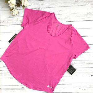 Women's Pink Nike Activewear Running Shirts